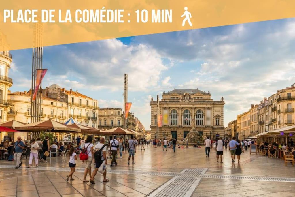 L'Ecucentre Avec Parking Inclu - 600M De La Place De La Comedie - Climatisation Montpellier Esterno foto